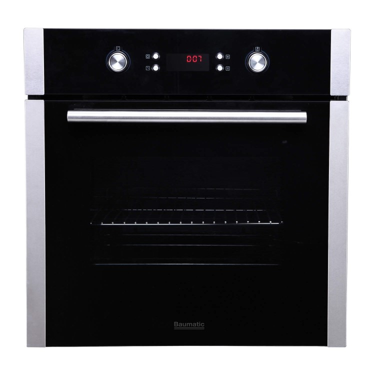 Baumatic B620MC Megachef Multifunction Electric Built-in Single Oven Black And Stainless Steel