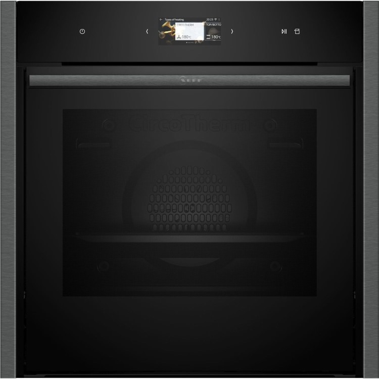 Neff N90 Slide & Hide Electric Single Oven - Black