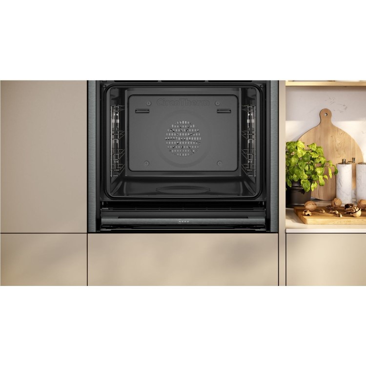 Neff N90 Slide & Hide Electric Single Oven - Black