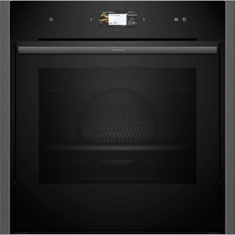 Neff N90 Slide & Hide Single Oven with Steam Function - Graphite Grey