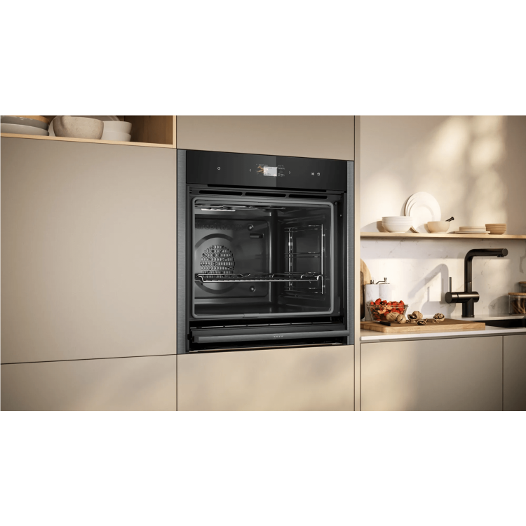 Neff N90 Slide & Hide Single Oven with Steam Function - Graphite Grey