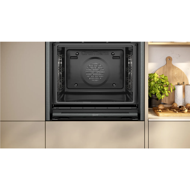 Neff N90 Slide & Hide Single Oven with Steam Function - Graphite Grey