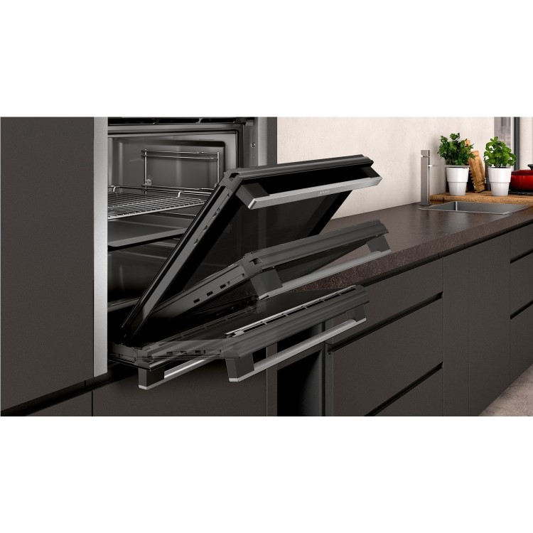 Neff N50 Slide & Hide Electric Single Oven - Stainless Steel