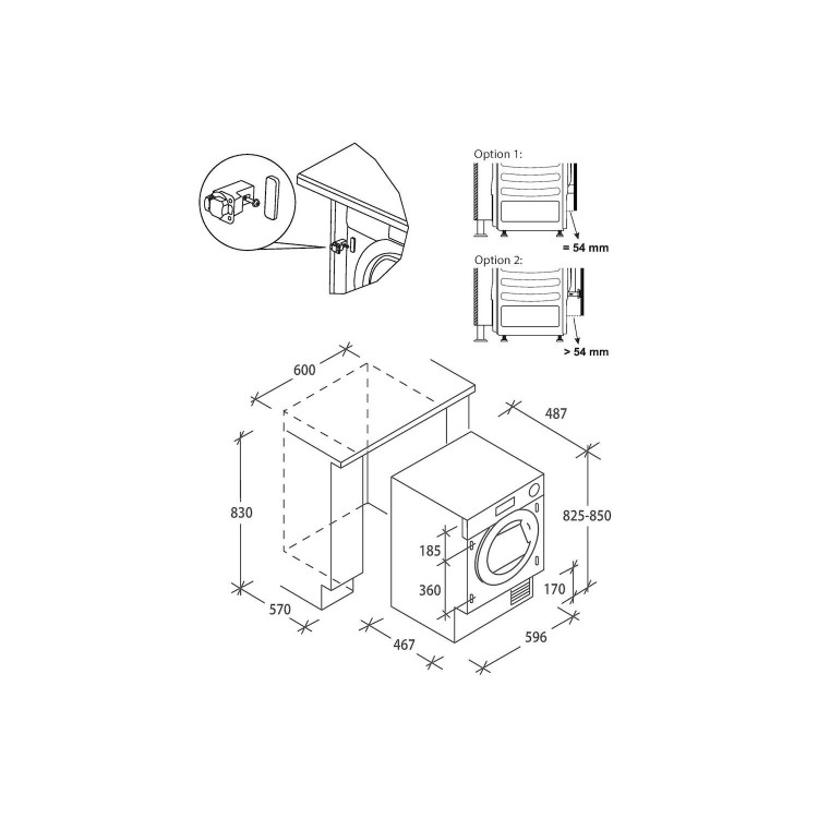 Refurbished Hoover H-Dry 300 BATDH7A1TCE-80 Integrated Heat Pump 7KG Tumble Dryer White