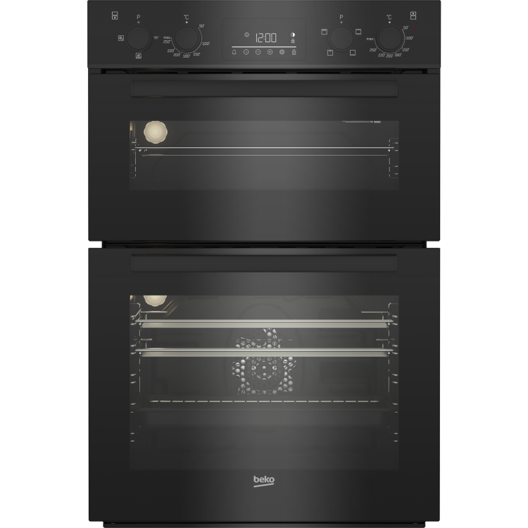 Refurbished Beko RecycledNet BBDF22300B 60cm Double Built In Electric Oven Black