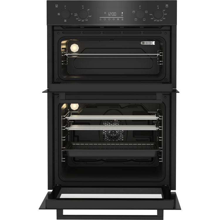 Refurbished Beko RecycledNet BBDF22300B 60cm Double Built In Electric Oven Black