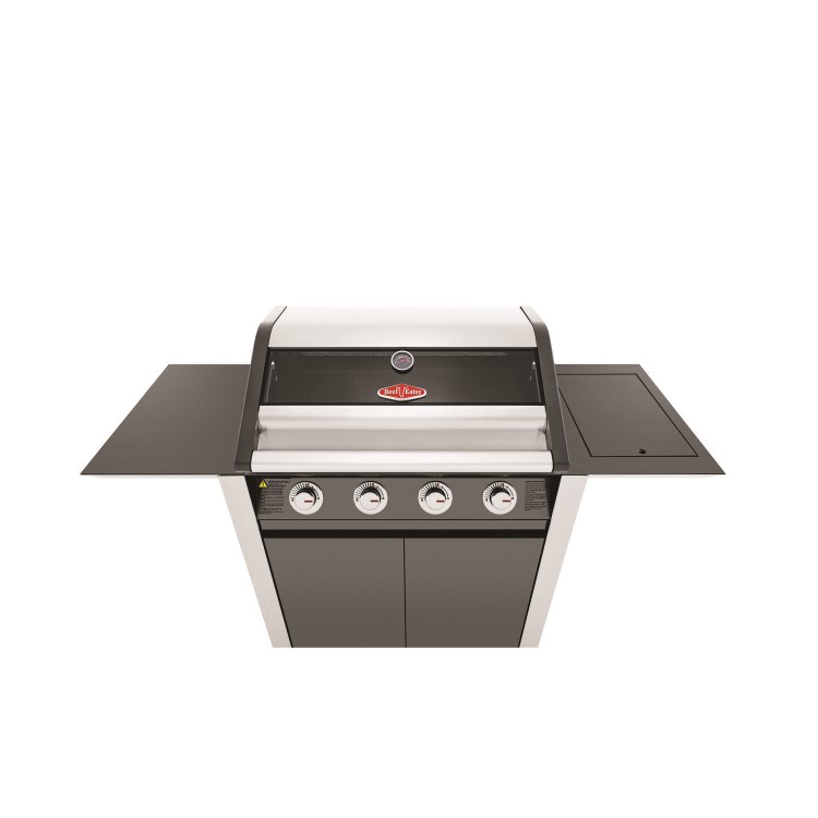 BeefEater 1600E Series - 4 Burner Gas BBQ Grill & Side Burner Trolley - Dark