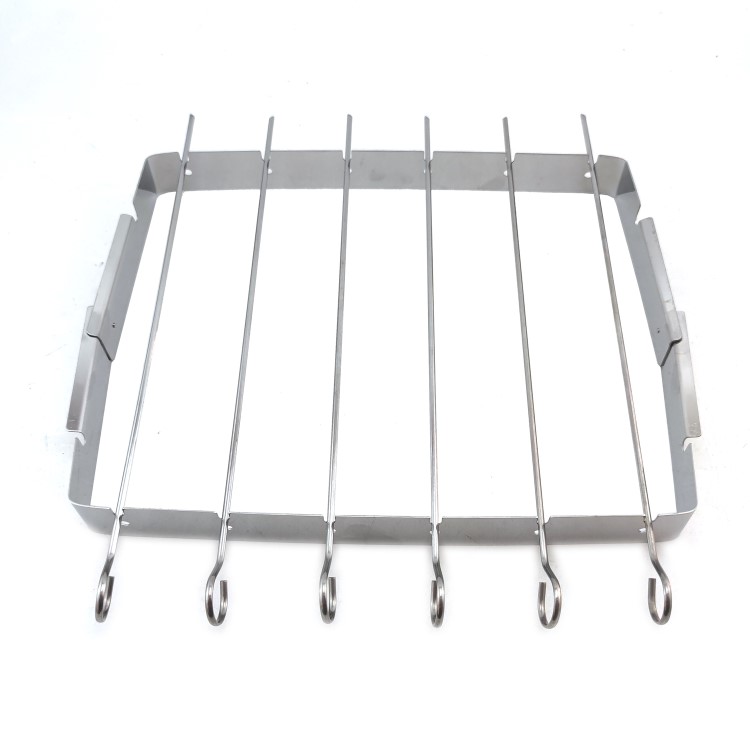 Boss Grill Folding Kebab Skewer Rack with 6 Skewers