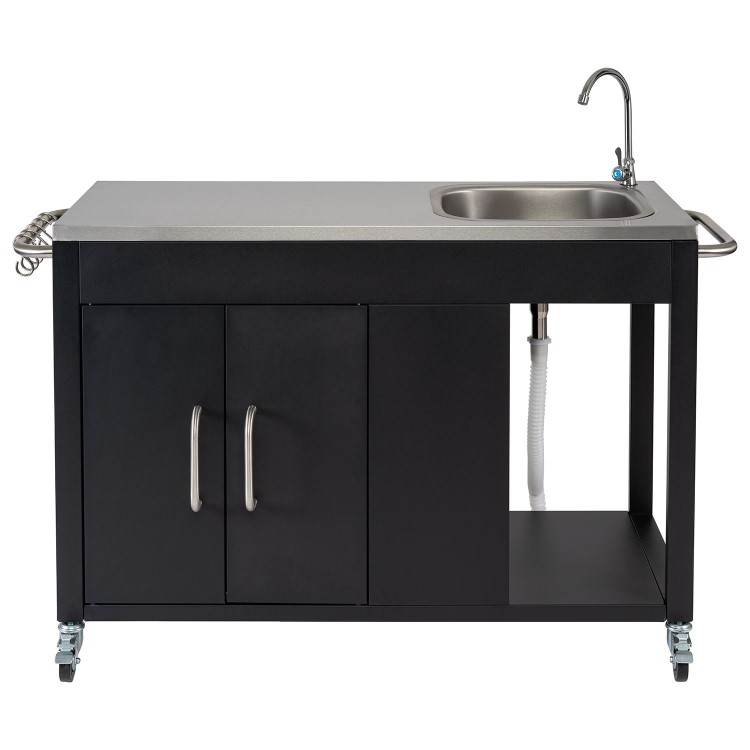 Refurbished Boss Grill BBQ Serving Trolley with Sink