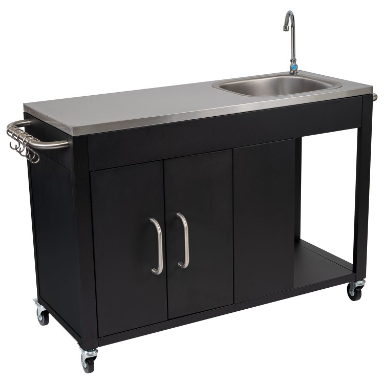 Refurbished Boss Grill BBQ Serving Trolley with Sink