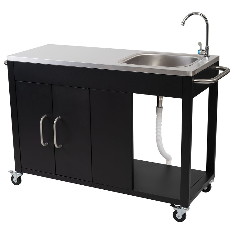 Refurbished Boss Grill BBQ Serving Trolley with Sink