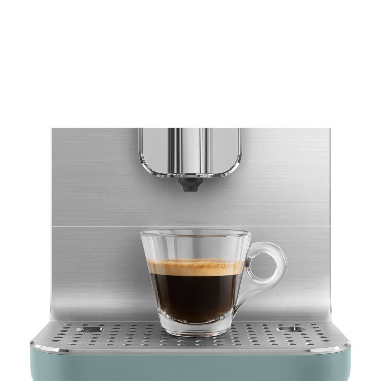 Smeg Retro Style Automatic Bean to Cup Coffee Machine with Auto Milk Frother - Emerald Green