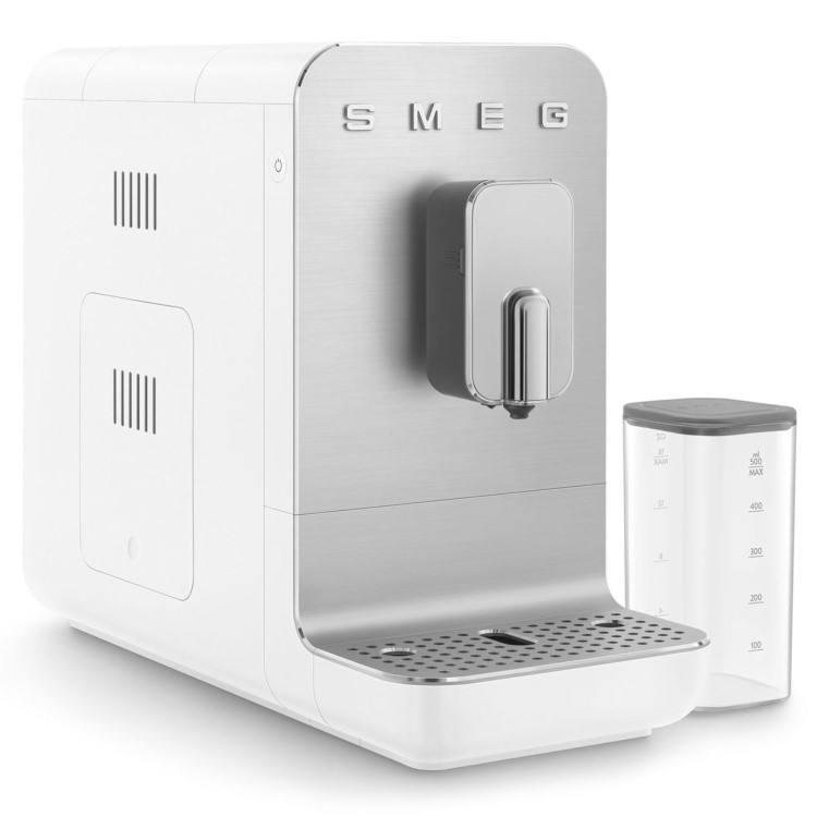 Smeg Retro Style Automatic Bean to Cup Coffee Machine with Auto Milk Frother - White