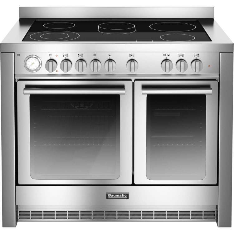 Baumatic BCE1025SS Twin Cavity 100cm Electric Range Cooker With Ceramic Hob - Stainless Steel