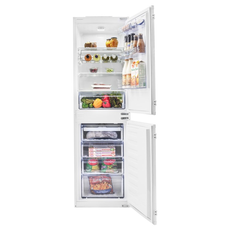 GRADE A3 - Beko BCFD150 54cm Wide Frost Free 50-50 Integrated Upright Fridge Freezer - White