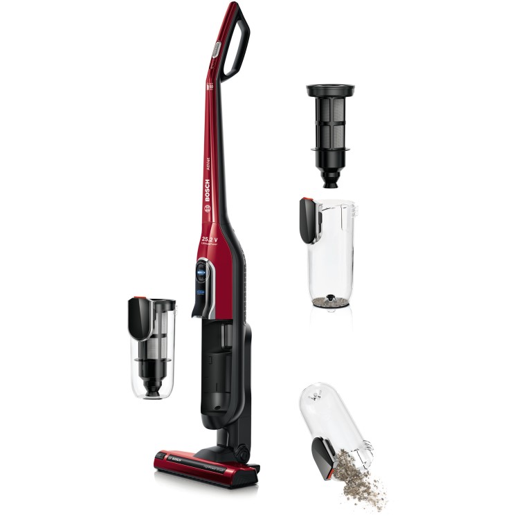 Bosch BCH625K2GB Athlet 25.2V Cordless Vacuum Cleaner - Red