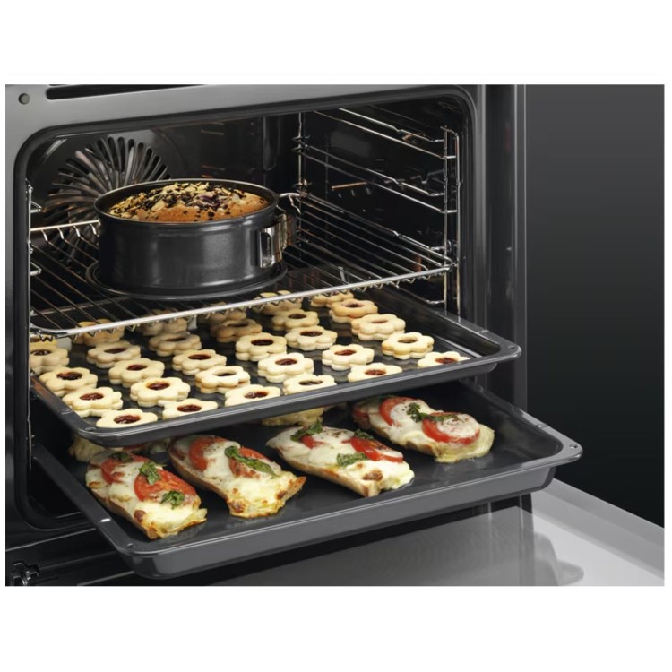 AEG 3000 Series Electric Single Oven with Left Hand Opening Door - Stainless Steel