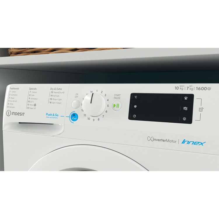 Indesit Innex 10kg Wash 7kg Dry 1600rpm Washer Dryer - White