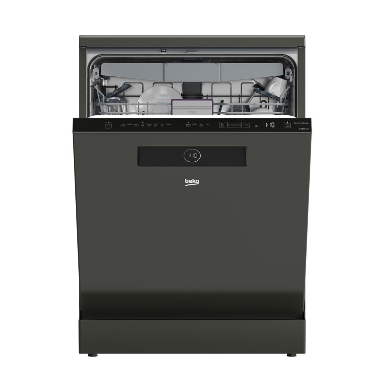 Refurbished Beko HygieneShield BDEN38640FG 16 Place Freestanding Dishwasher Graphite