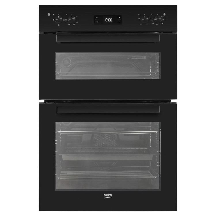 Beko BDF22300B Large Capacity Electric Built In Double Oven - Black