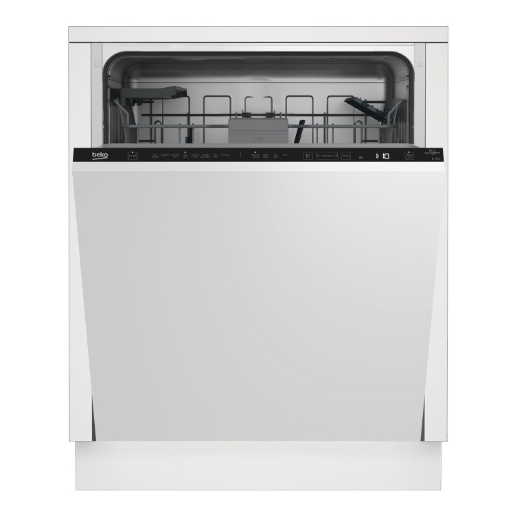 Beko HygieneShield Integrated Dishwasher - C-Rated, Black control panel