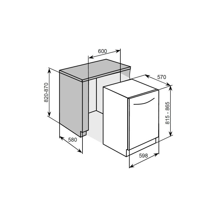 Baumatic BDWI640 14 Place Full Height Electronic Fully Integrated Dishwasher