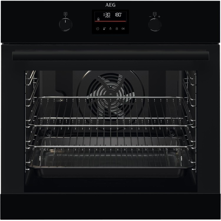 Refurbished AEG 6000 Series BEB335061B 60cm Single Built In Electric Oven Black