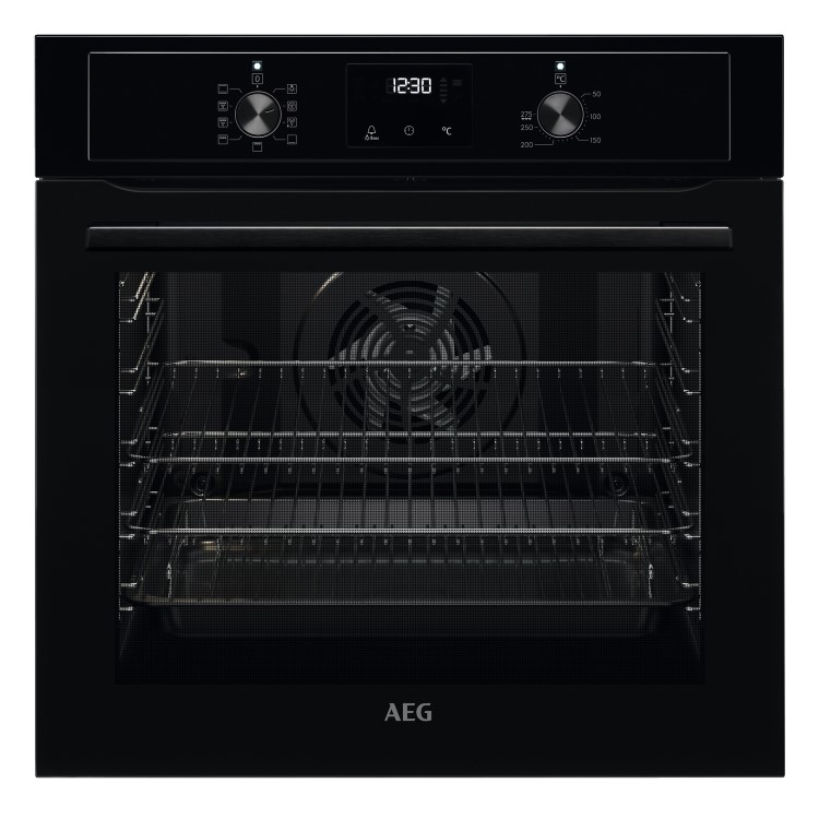 Refurbished AEG 3000 Series BEX335011B 60cm Single Built In Electric Oven Black