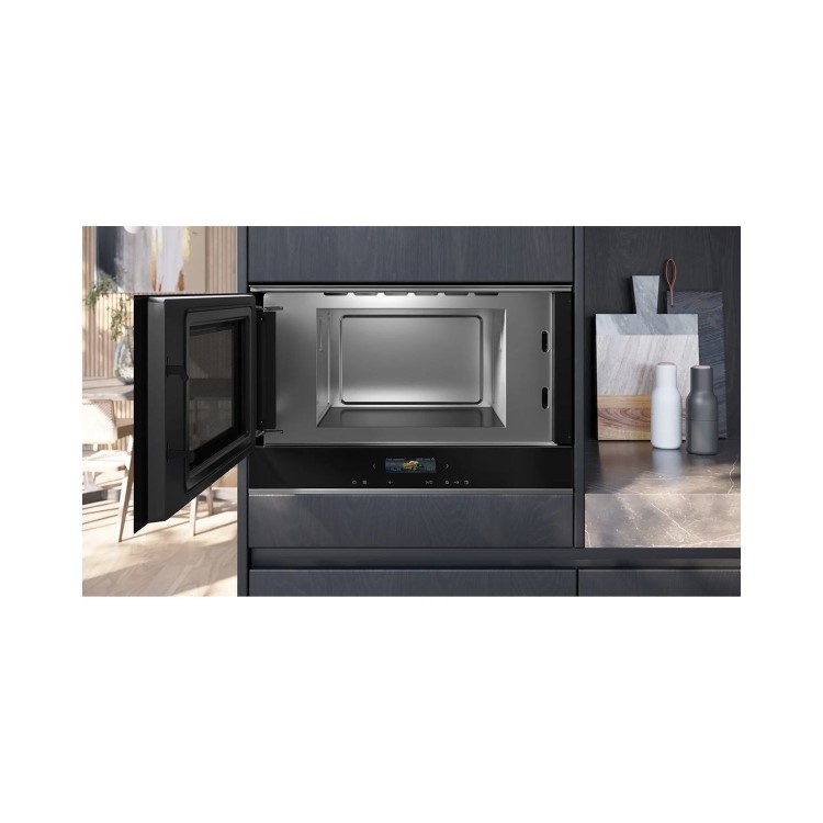 Siemens iQ700 Built-In Microwave with Grill - Black