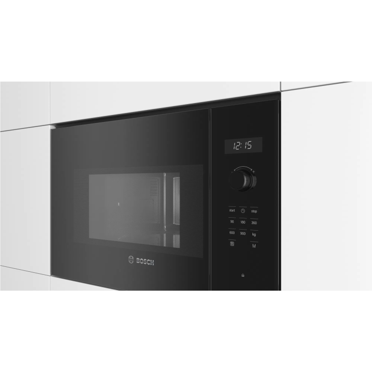 Refurbished Bosch Serie 6 BFL554MB0B Built In 25L 900W Solo Microwave Black