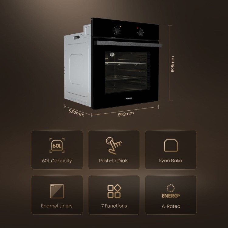 Hisense Electric Single Oven - Black