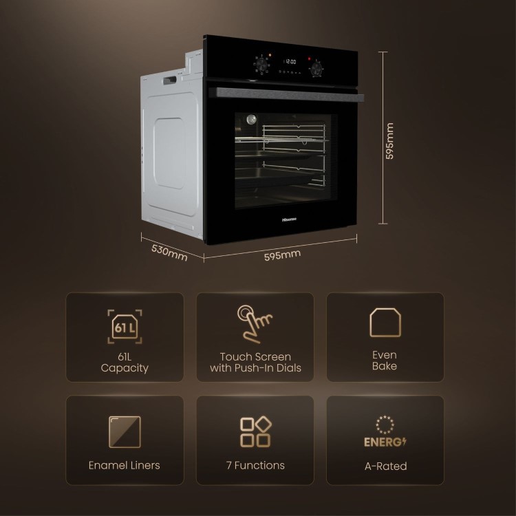 Hisense Electric Single Oven - Black