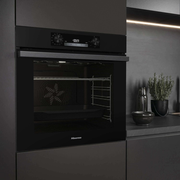 Refurbished Hisense BI64211PB 50cm Single Built In Electric Oven Black