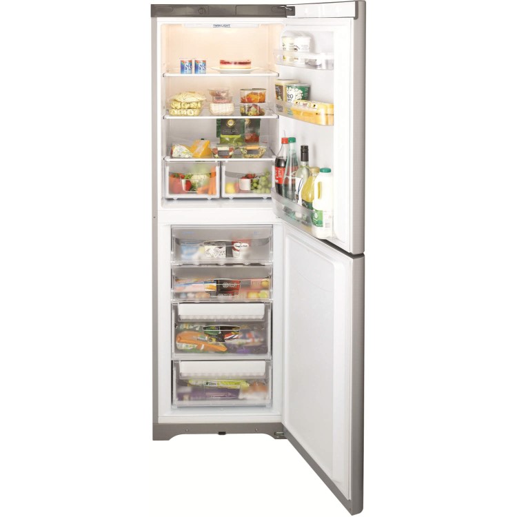 Indesit BIAA134PSI Free-Standing Fridge Freezer in Silver S7687