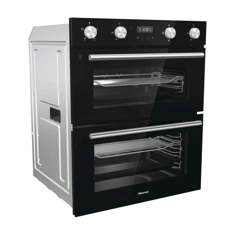 Refurbished Hisense BID75211BGUK 60cm Double Built Under Electric Oven Black