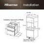 Refurbished Hisense Hi6 BID914221ADBG 60cm Double Built In Electric Oven Black