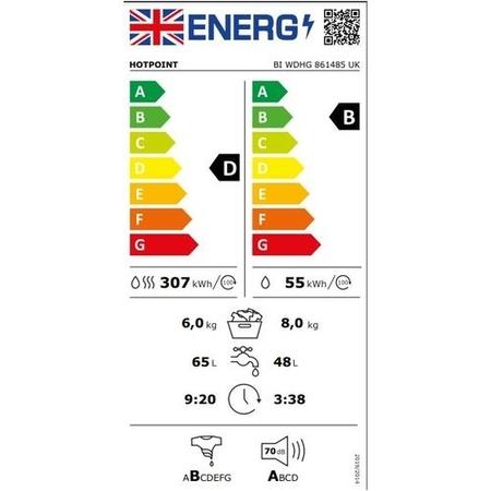 Hotpoint Anti-Stain 8kg Wash 6kg Dry Integrated Washer Dryer - White