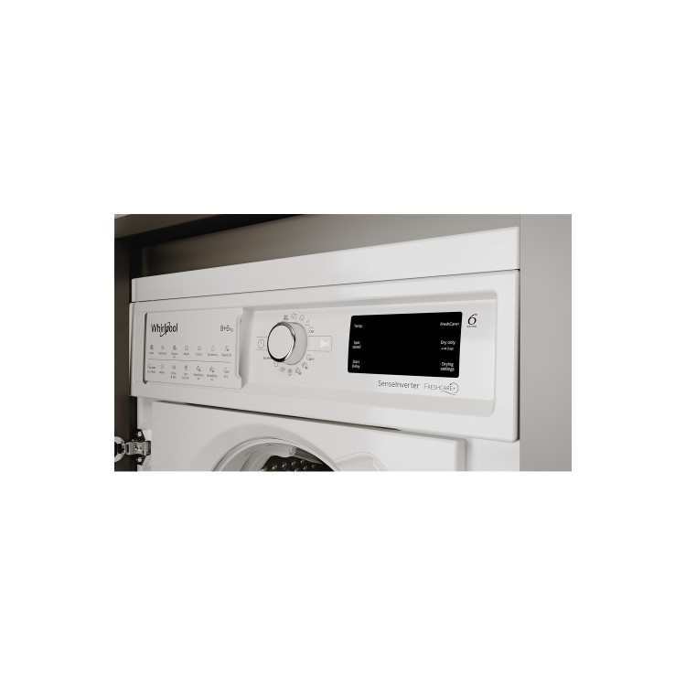 Whirlpool 6th sense 8kg Wash 6kg Dry 1400rpm Integrated Washer Dryer - White