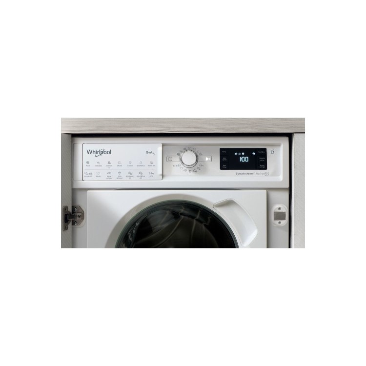 Whirlpool 6th sense 9kg Wash 6kg Dry 1400rpm Integrated Washer Dryer - White