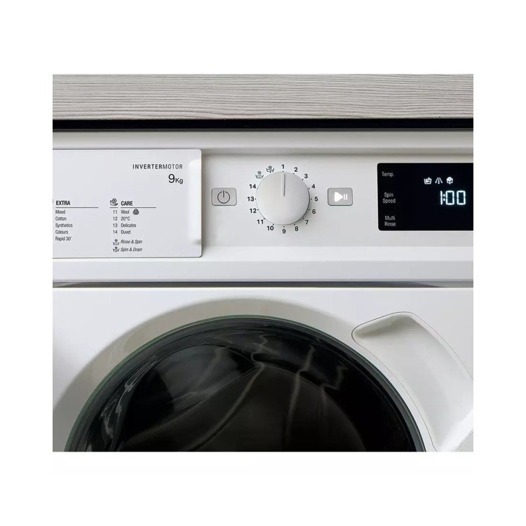 Hotpoint Anti-stain 9kg 1400rpm Integrated Washing Machine - White