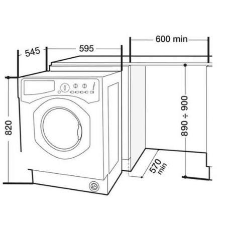 Indesit Push&Go 7kg 1200rpm Integrated Washing Machine - White