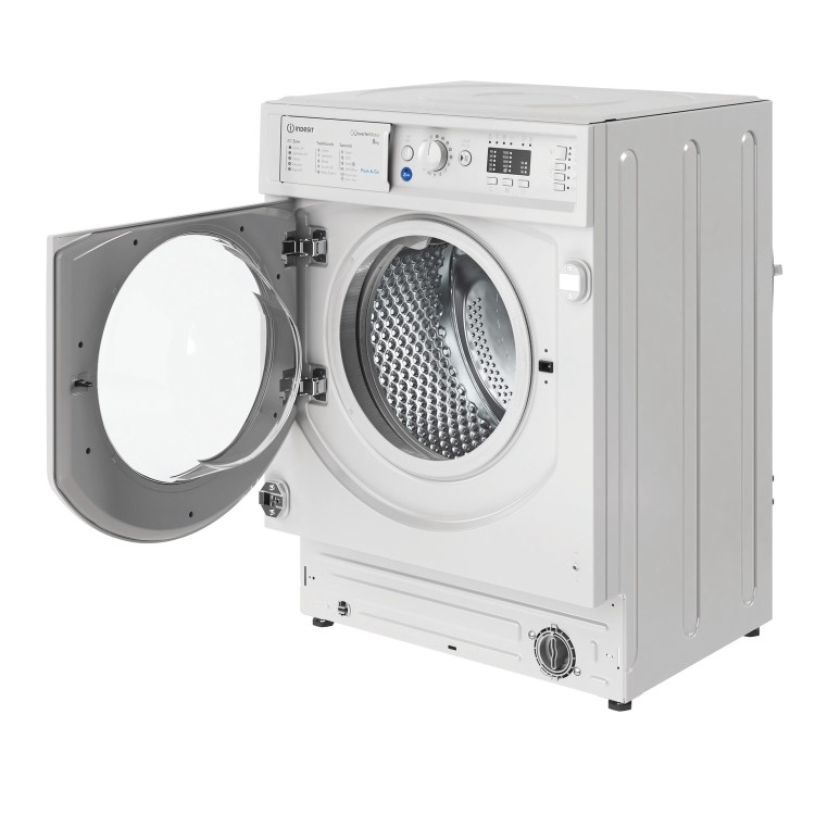 Refurbished Indesit Push&Go BIWMIL81485UK Integrated 8KG 1400 Spin Washing Machine White