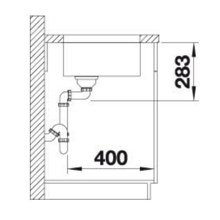 Single Bowl Undermount Chrome Stainless Steel Kitchen Sink -  Blanco Supra 450-U