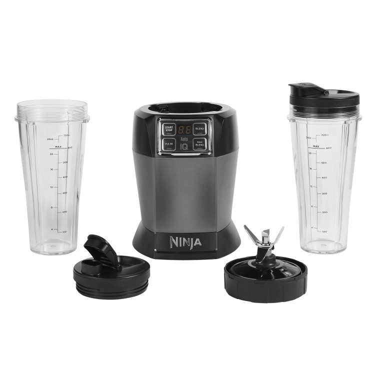 Ninja Personal Blender with Auto IQ and 2 Bottles - Grey