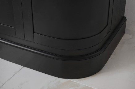 Black Curved Basin Vanity Unit