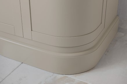 Curved Beige Vanity Unit