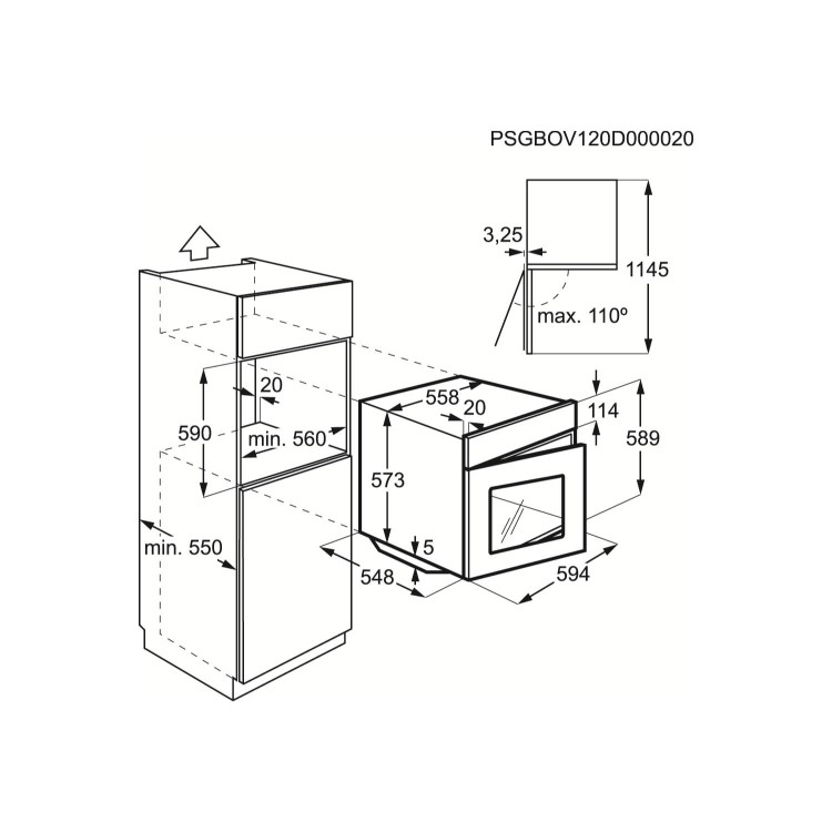 AEG BP8715001M COMPETENCE Electric Built-in  in Stainless Steel with antifingerprint coating