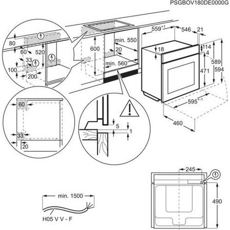 AEG 8000 Series Pyrolytic Self-Cleaning Digital Electric Single Oven with Food Probe - Matt Black