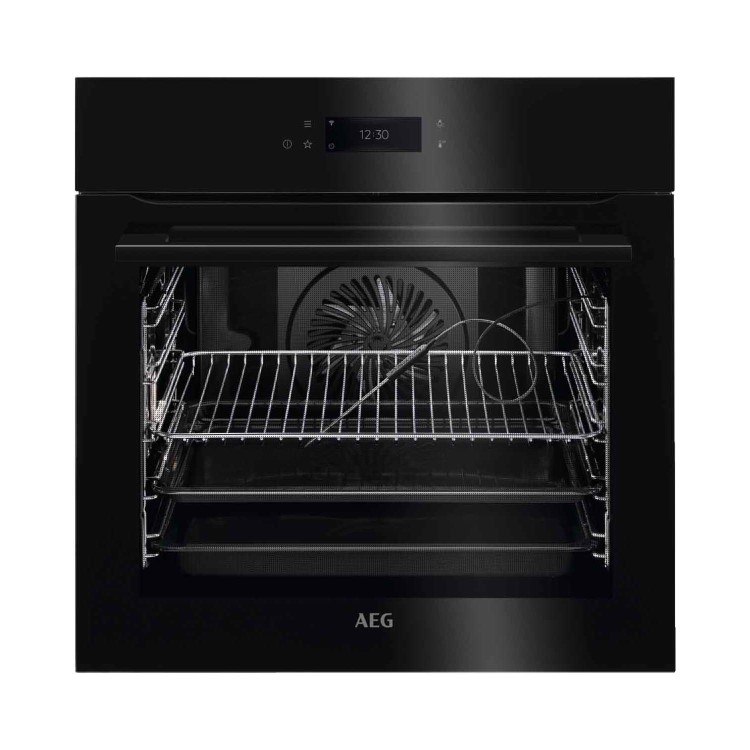 Refurbished AEG BPK748380B Pyrolytic 60cm Single Built In Electric Oven Black