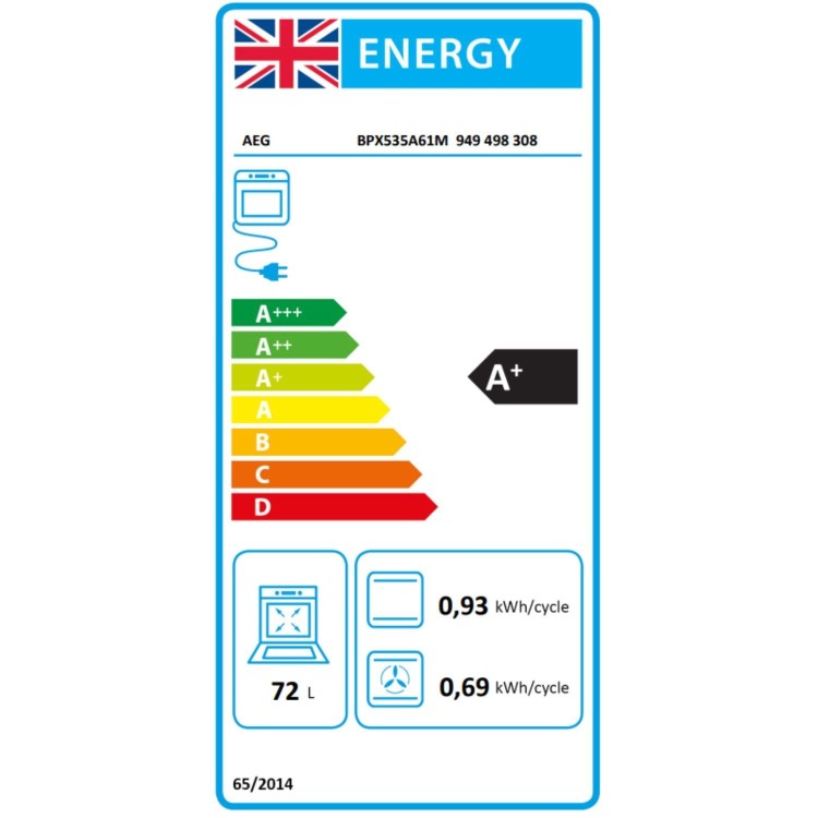 AEG 3000 Series AirFry Electric Single Oven - Stainless Steel